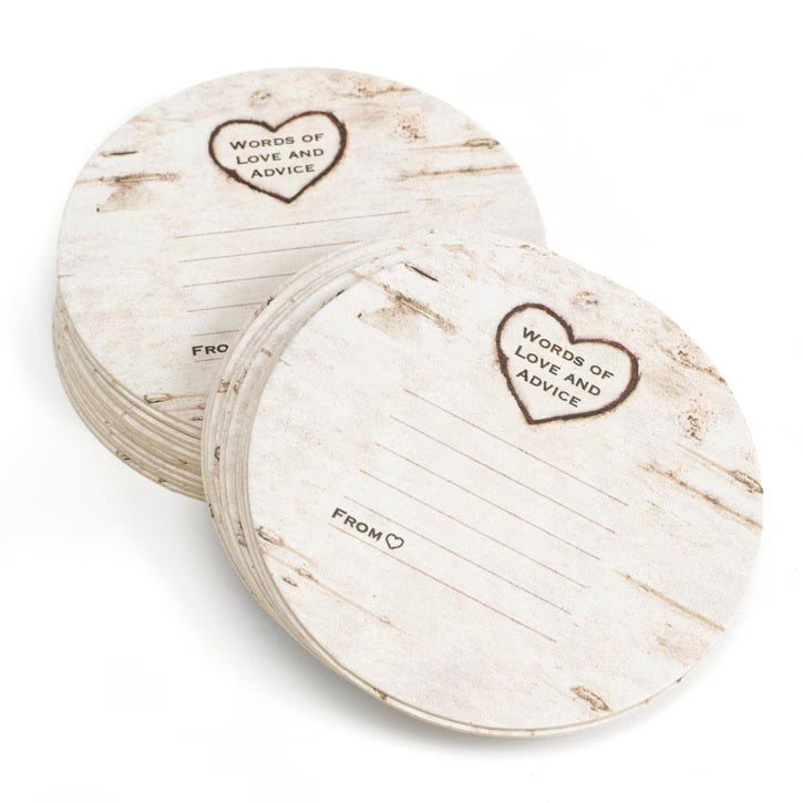 Words of Love and Advice Woodgrain - Coasters