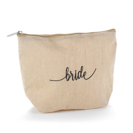 Bride - Jute Cosmetic Bag