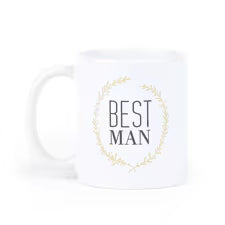Best Man Laurel Wreath Mug