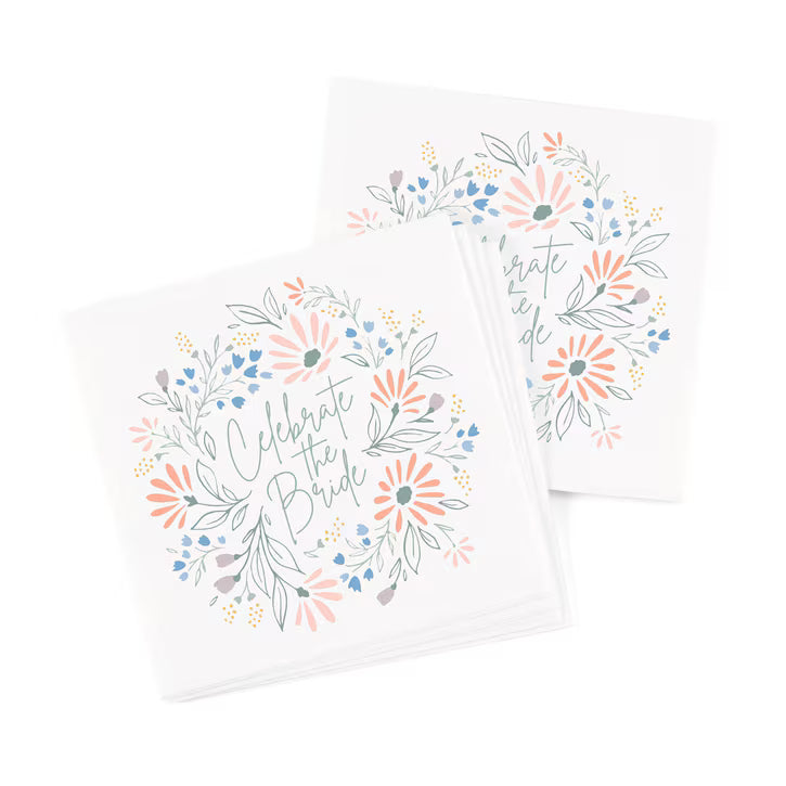 Celebrate The Bride Cocktail Napkin