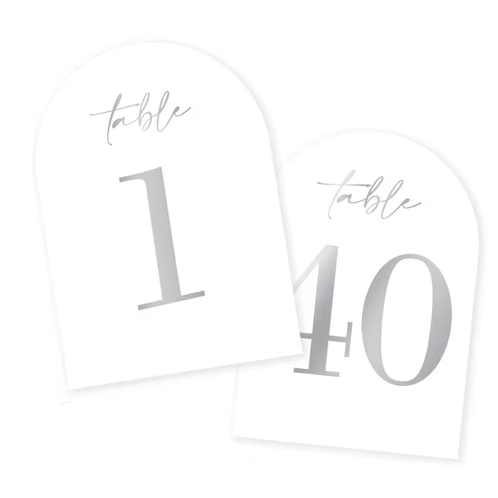 Sterling - Table Number Cards - 1 - 40
