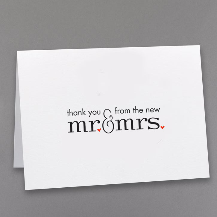 Mr. and Mrs. - Thank You Card and Envelope