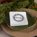 Cheers Rustic Wreath Cocktail Napkin