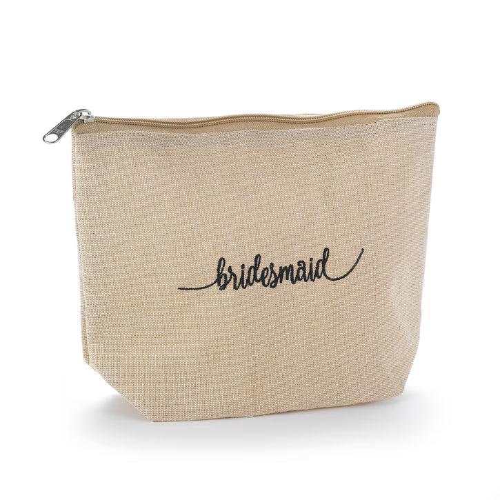 Bridesmaid - Jute Cosmetic Bag