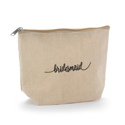 Bridesmaid - Jute Cosmetic Bag