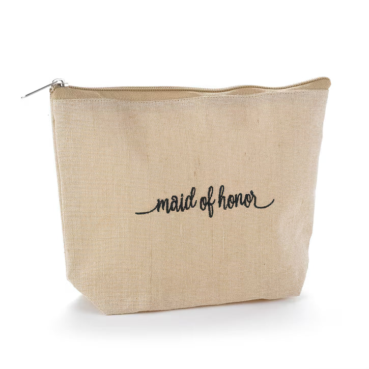 Maid of Honor - Jute Cosmetic Bag