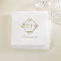 Silver Foil 50th Anniversary Cocktail Napkins