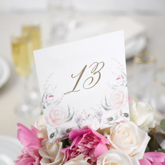 Ethereal Floral - Table Number Cards - 1 - 40