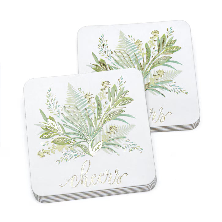 Greenery Cheers - Coasters
