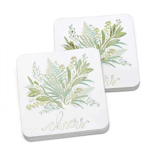Greenery Cheers - Coasters