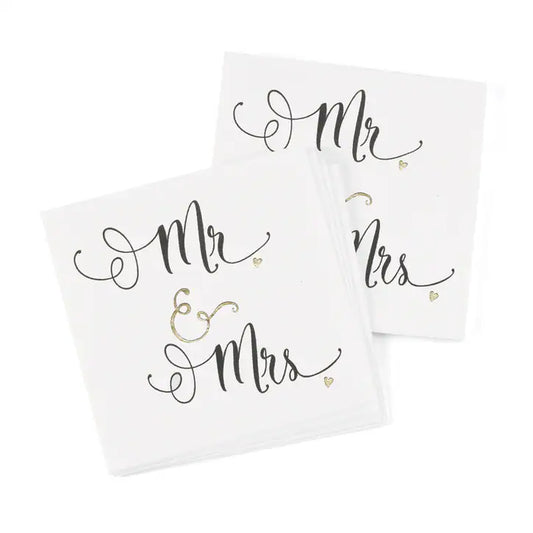 Mr. & Mrs. Cocktail Napkin