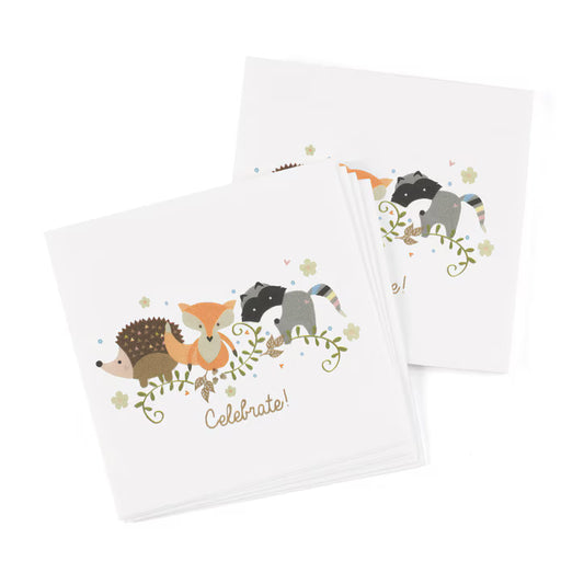 Woodland Animals Beverage Napkins