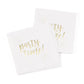 Gold Foil Party Time Cocktail Napkins