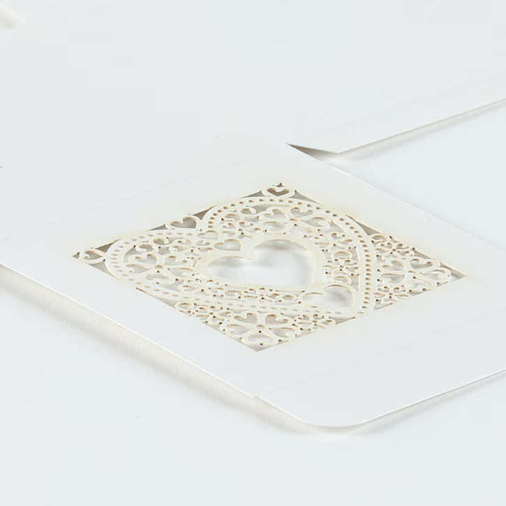 Heart Laser Cut Cupcake Boxes