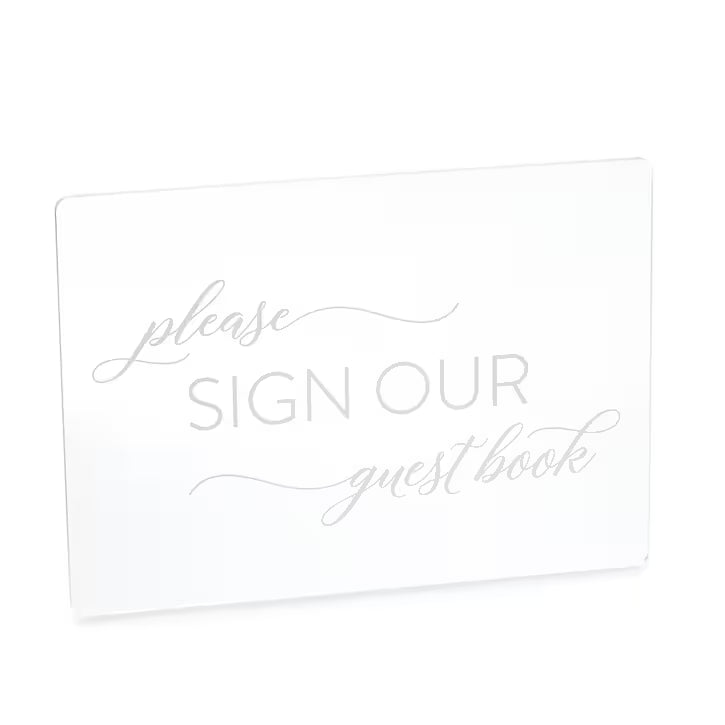 Please Sign our Guest Book Acrylic Sign