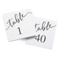 Clean & Modern - Table Number Cards - 1 - 40