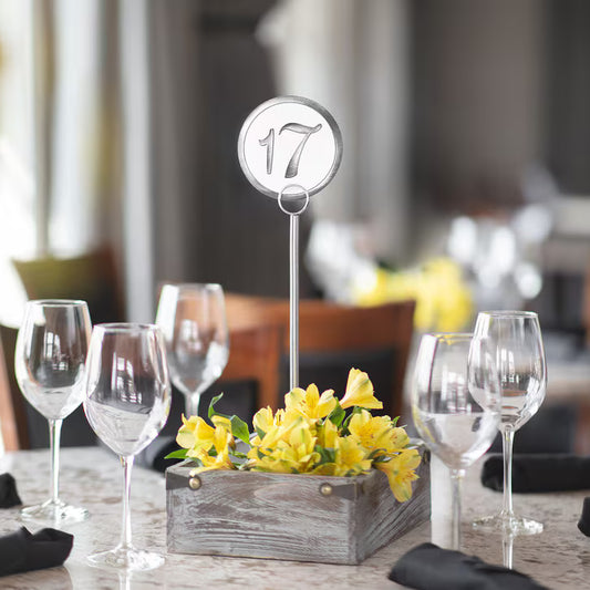 Silver - Table Number Cards - 1 - 40