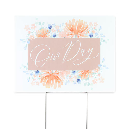 Krafted Blossoms Yard Sign - Blank