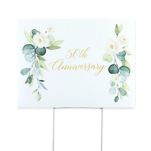 50th Lasting Adoration Yard Sign - Blank