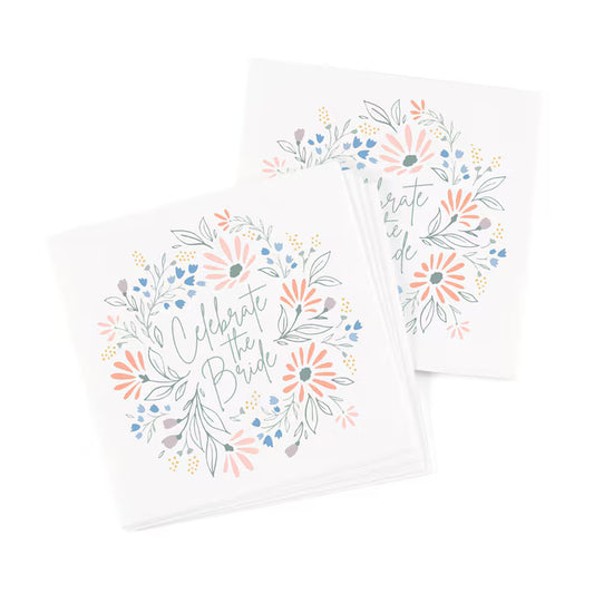 Celebrate The Bride Cocktail Napkin