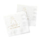 Gold Foil Cheers To Forever Cocktail Napkin