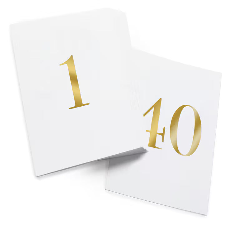 Gilded - Table Number Cards - 1 - 40