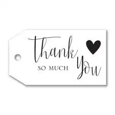 Thank You So Much Label Tags