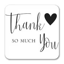 Thank You So Much Labels -Square