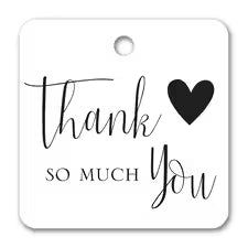 Thank You So Much Label Tags -Square