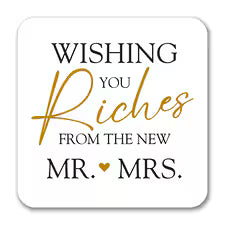 Wishing You Riches Label - Square