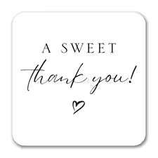 A Sweet Thank You Label -Square