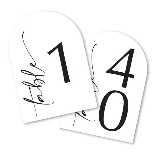 Decorative Arch - Table Number Cards - 1 - 40