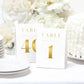 Glittering Table Number Tents 1-40