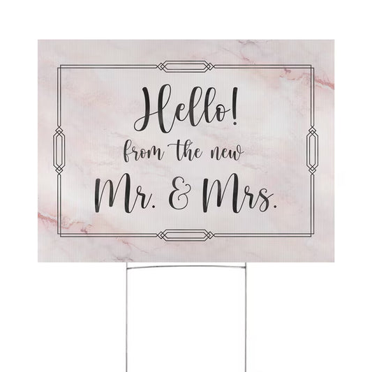 Wedding Hello Yard Sign
