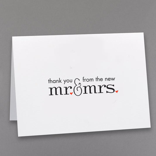 Mr. and Mrs. - Thank You Card and Envelope