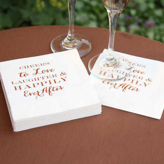 Cheers & Love Beverage Napkin